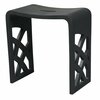 Alfi Brand Black Matte Solid Surface Resin Bathroom / Shower Stool ABST88BM